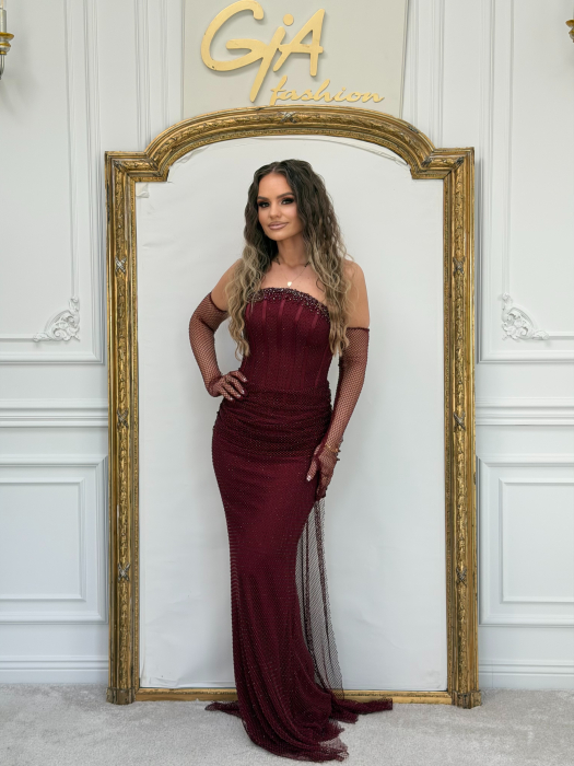 Rochie Melitty Bordo [6]