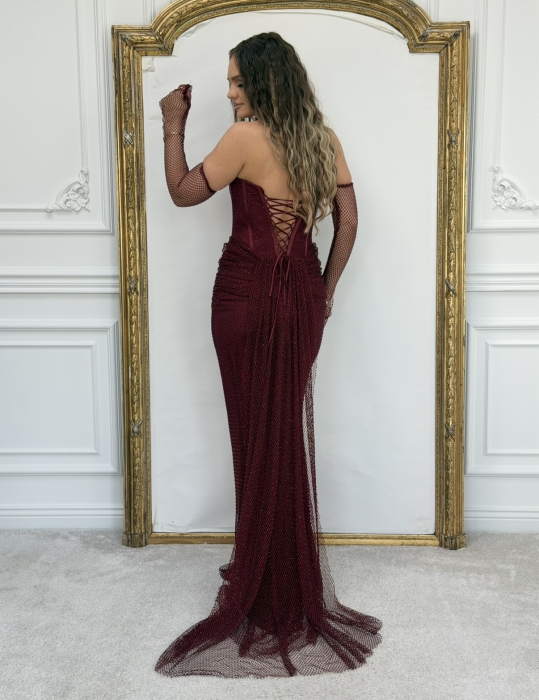 Rochie Melitty Bordo [7]