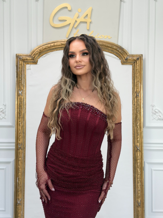 Rochie Melitty Bordo [2]