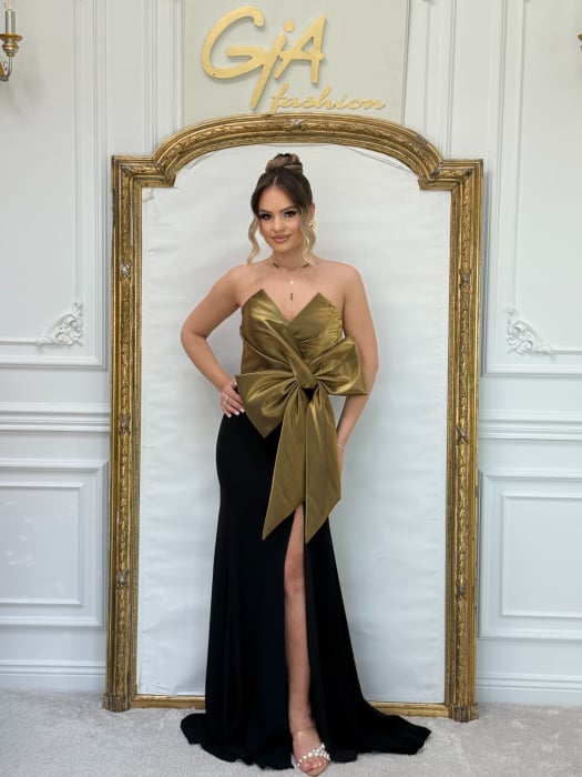 Rochie Mellesa BLACK and GOLD [1]
