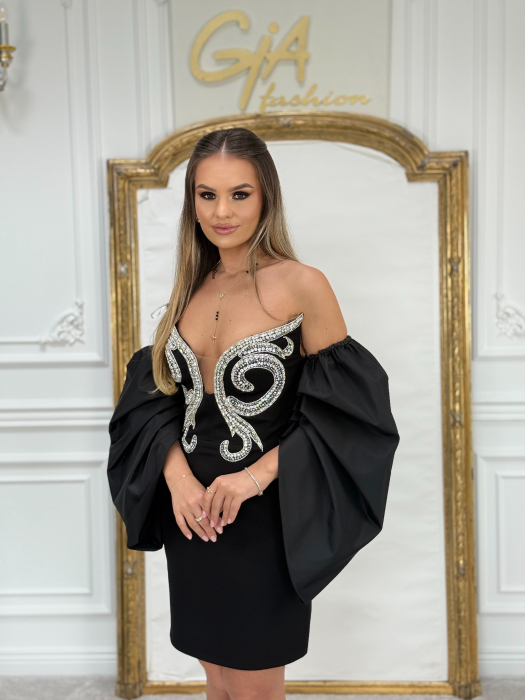 Rochie Meriadda BLACK SILVER [3]