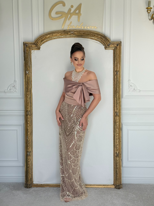 Rochie Mevella Beige [4]