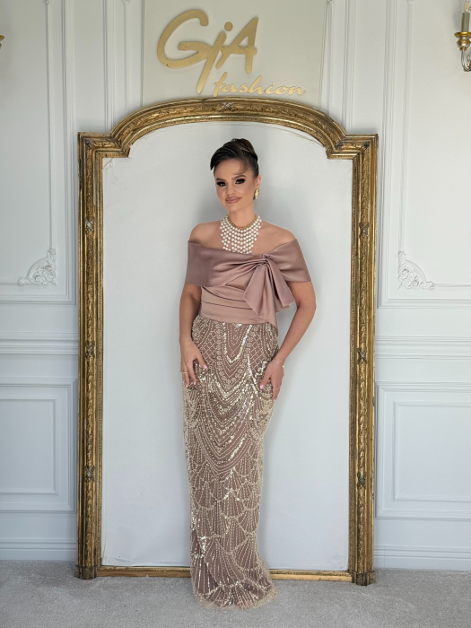 Rochie Mevella Beige [5]