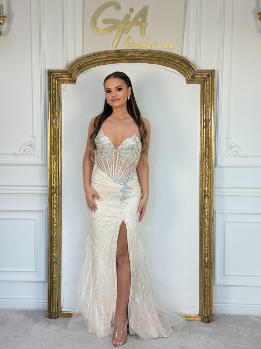 Rochie Neassea Beige [5]