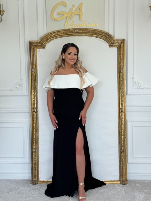 Rochie Nellasa BLACK and WHITE [3]