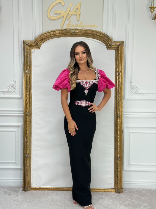 Rochie Perissia black and pink [6]