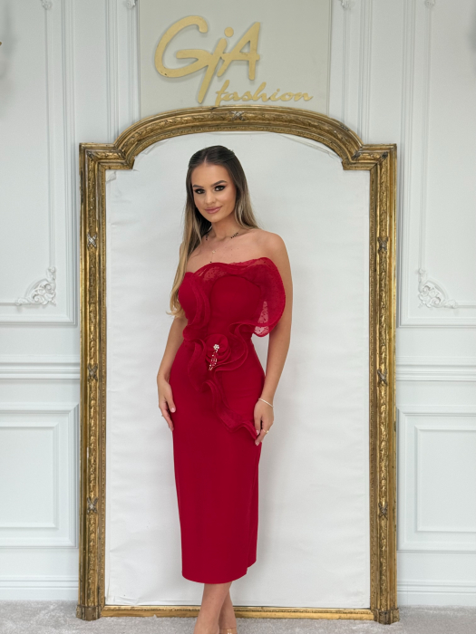 Rochie Pessea red  and  i black [3]