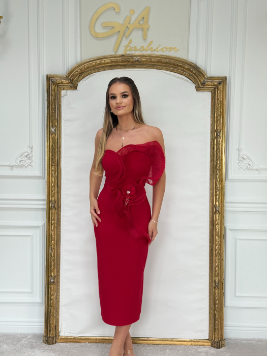Rochie Pessea red  and  i black [7]