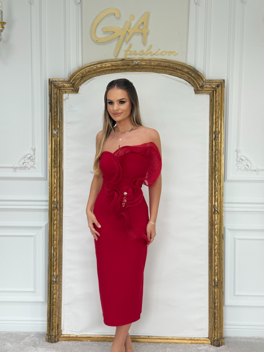 Rochie Pessea red  and  i black [1]