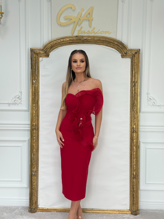 Rochie Pessea red  and  i black [2]