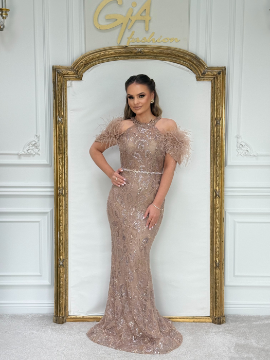 Rochie Ranissa NUDE PINK [6]