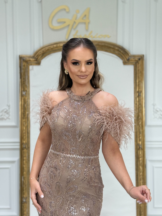 Rochie Ranissa NUDE PINK [2]