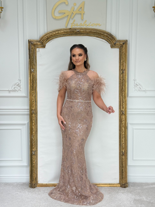 Rochie Ranissa NUDE PINK [5]