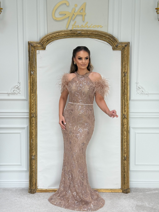 Rochie Ranissa NUDE PINK [1]