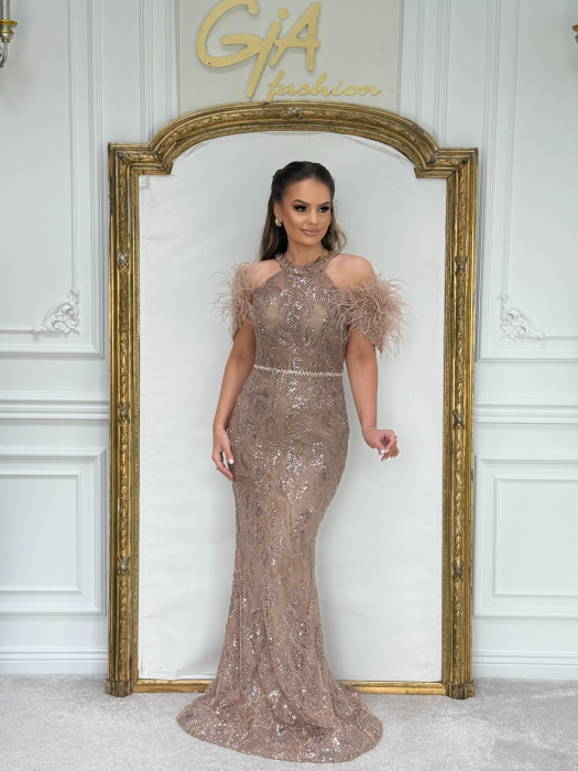 Rochie Ranissa NUDE PINK [7]