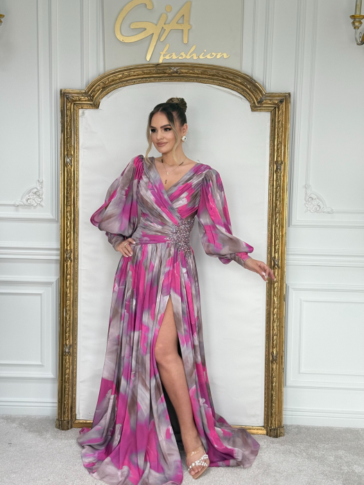 Rochie Rossia PINK GRAY [3]