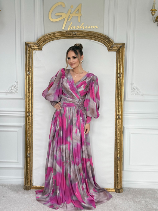 Rochie Rossia PINK GRAY [4]
