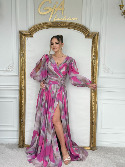 Rochie Rossia PINK GRAY [8]