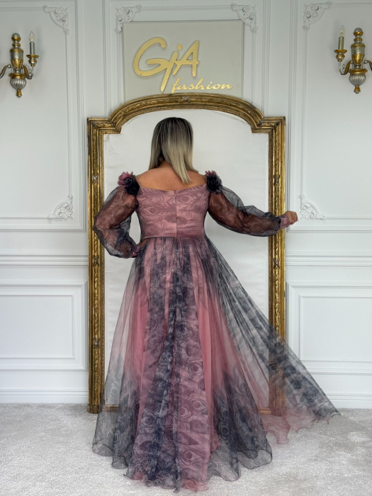 Rochie Serallia PINK AND BLACK [5]