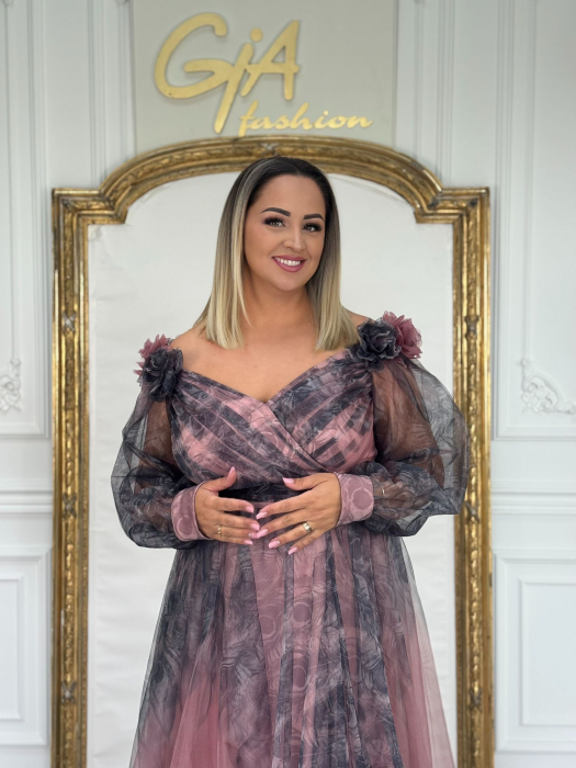 Rochie Serallia PINK AND BLACK [2]