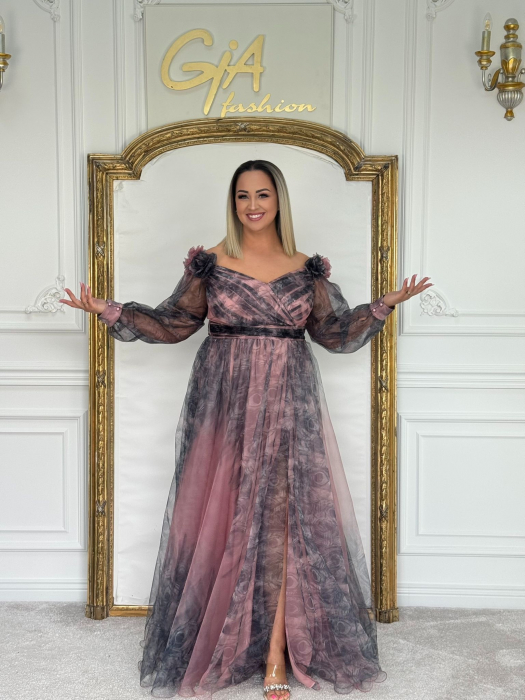 Rochie Serallia PINK AND BLACK [4]