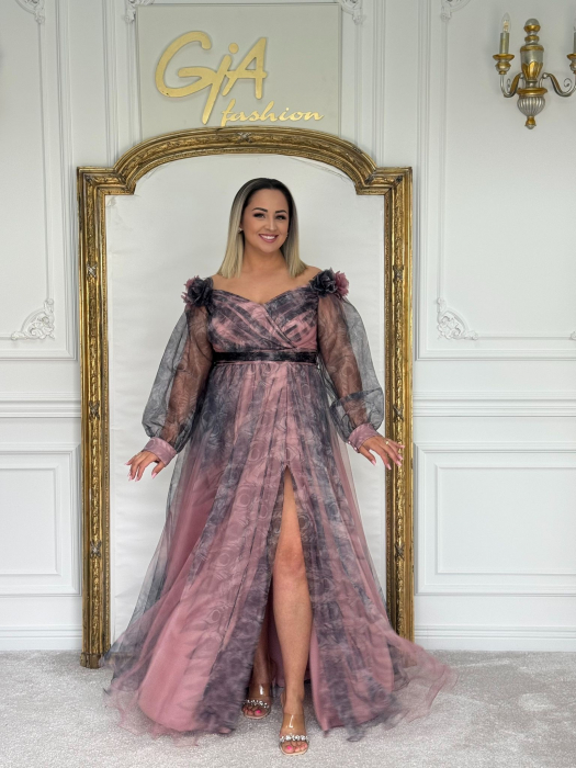 Rochie Serallia PINK AND BLACK [3]