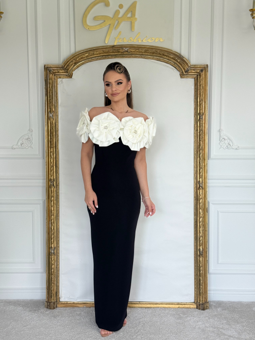 Rochie Serana BLACK WHITE [1]