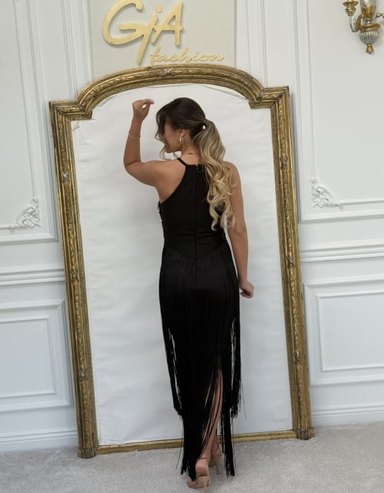 Rochie Stylish Fringe Black [5]