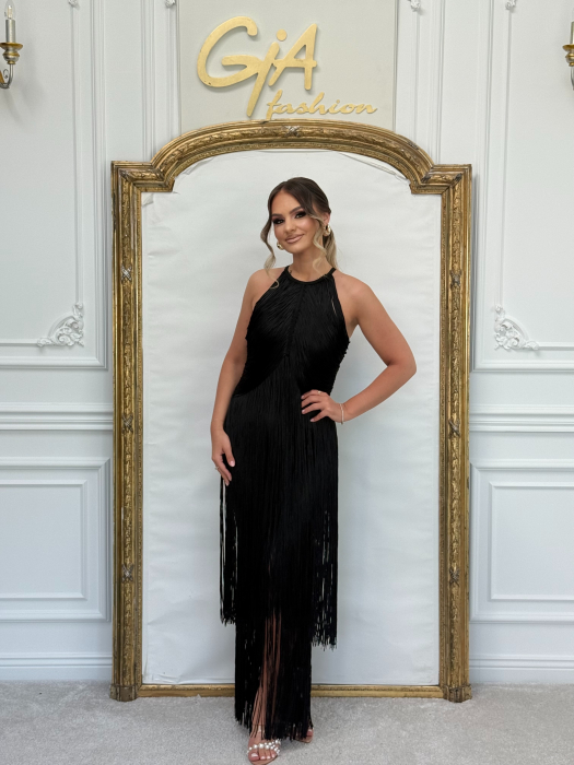Rochie Stylish Fringe Black [4]