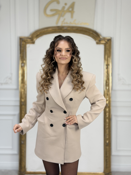 Rochie Tip Sacou Kalla Beige [3]