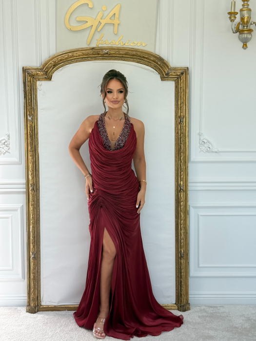 Rochie Verisy Bordo [8]