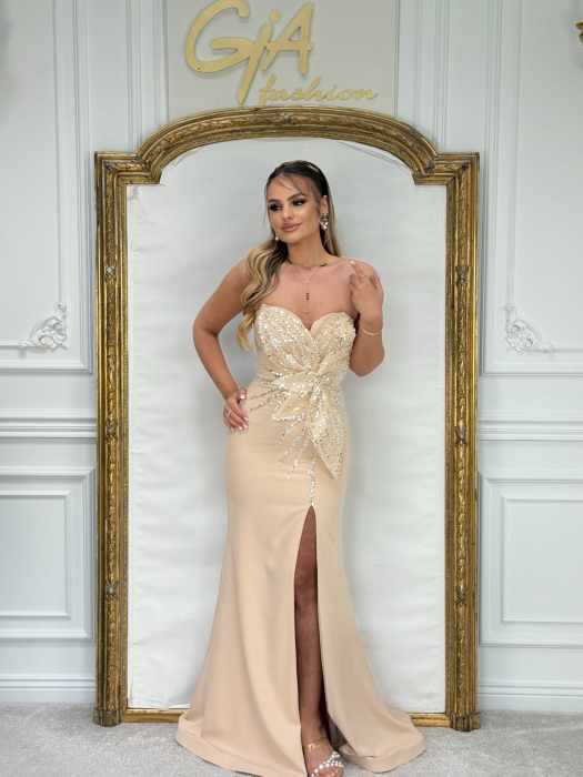 Rochie Wamilla NUDE GOLD [5]