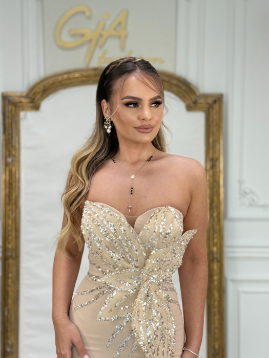 Rochie Wamilla NUDE GOLD [2]