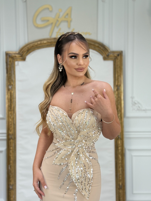 Rochie Wamilla NUDE GOLD [4]
