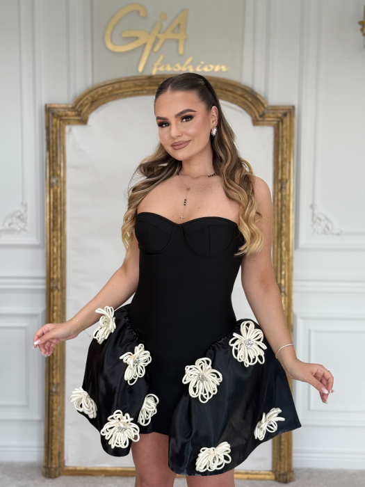 Rochie Zellia BLACK AND WHITE [4]