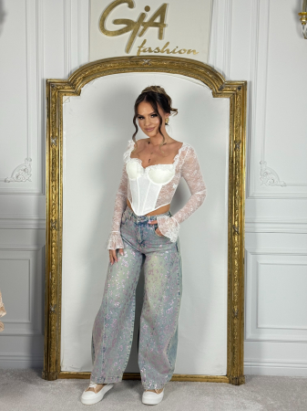 Pantaloni - Blugi Pantery Pink