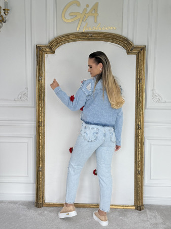 Compleu Denim Red Roses [6]