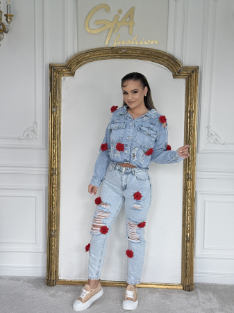 Compleu Denim Red Roses [0]