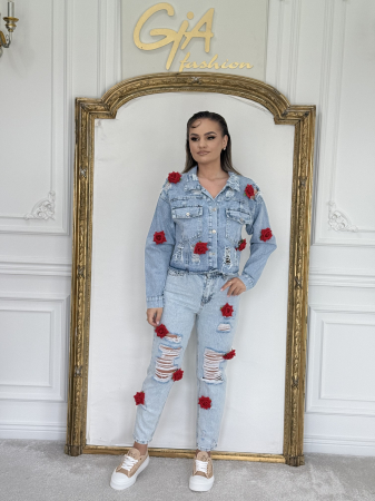 Compleu Denim Red Roses [7]