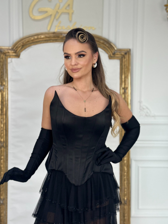 Bluze - Corset Rellia cu mănuși BLACK