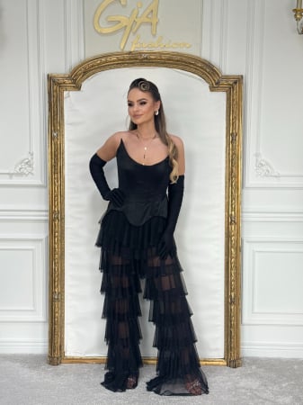 Corset Rellia cu mănuși BLACK [6]