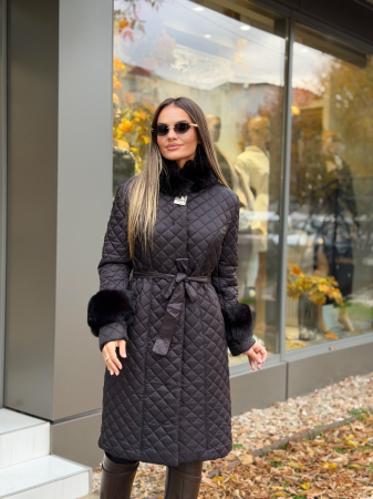 Geaca cu Blana Ecologica Adille [4]