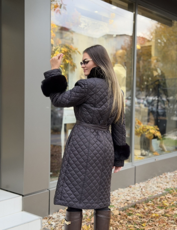 Geaca cu Blana Ecologica Adille [6]