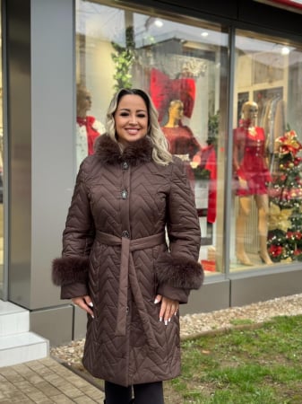 Geci - Geaca cu Blana Naturala Emira Brown