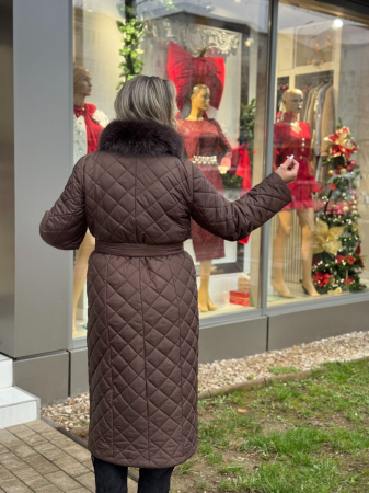 Geaca cu Blana Naturala Issaia Brown [4]