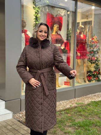 Geaca cu Blana Naturala Issaia Brown [2]