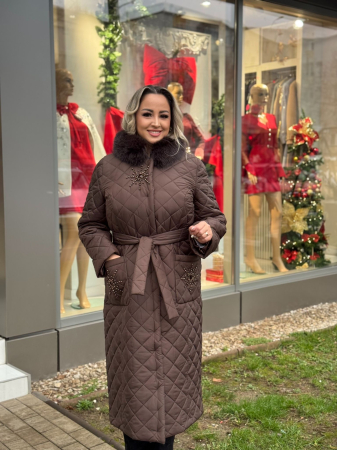 Geaca cu Blana Naturala Issaia Brown [1]