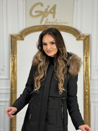 Geaca cu Blana Naturala Radelli Black [1]