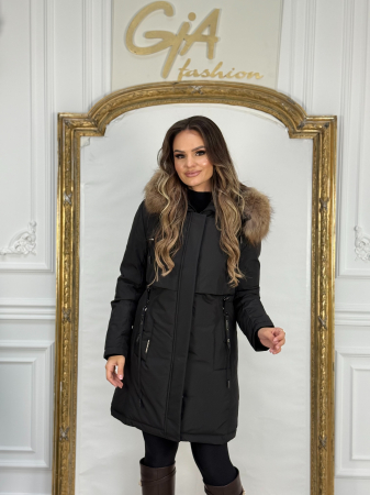 Geaca cu Blana Naturala Radelli Black [4]