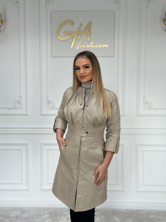 Geci - Geaca din piele Beige